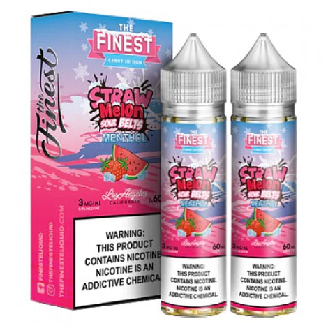 The Finest E-Liquid Synthetic - Straw Melon Sour Belts Menthol